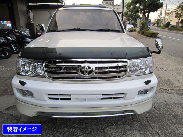 ランクル 100 HDJ101K UZJ100W ボンネット バイザー 金具付 フロント