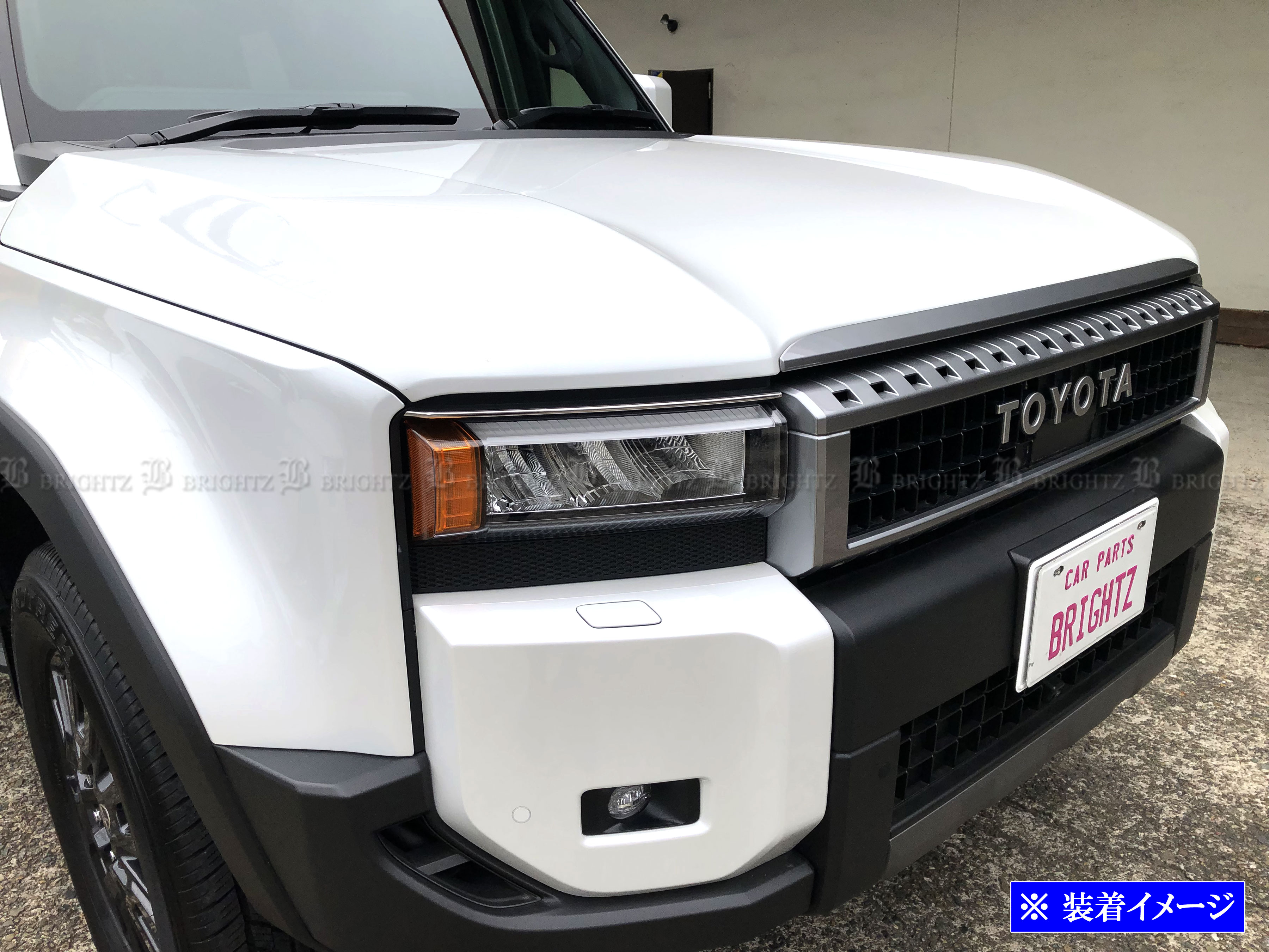 ランクル250 TRJ250W GDJ250W 超鏡面 ステンレス メッキ ヘッド ライト
