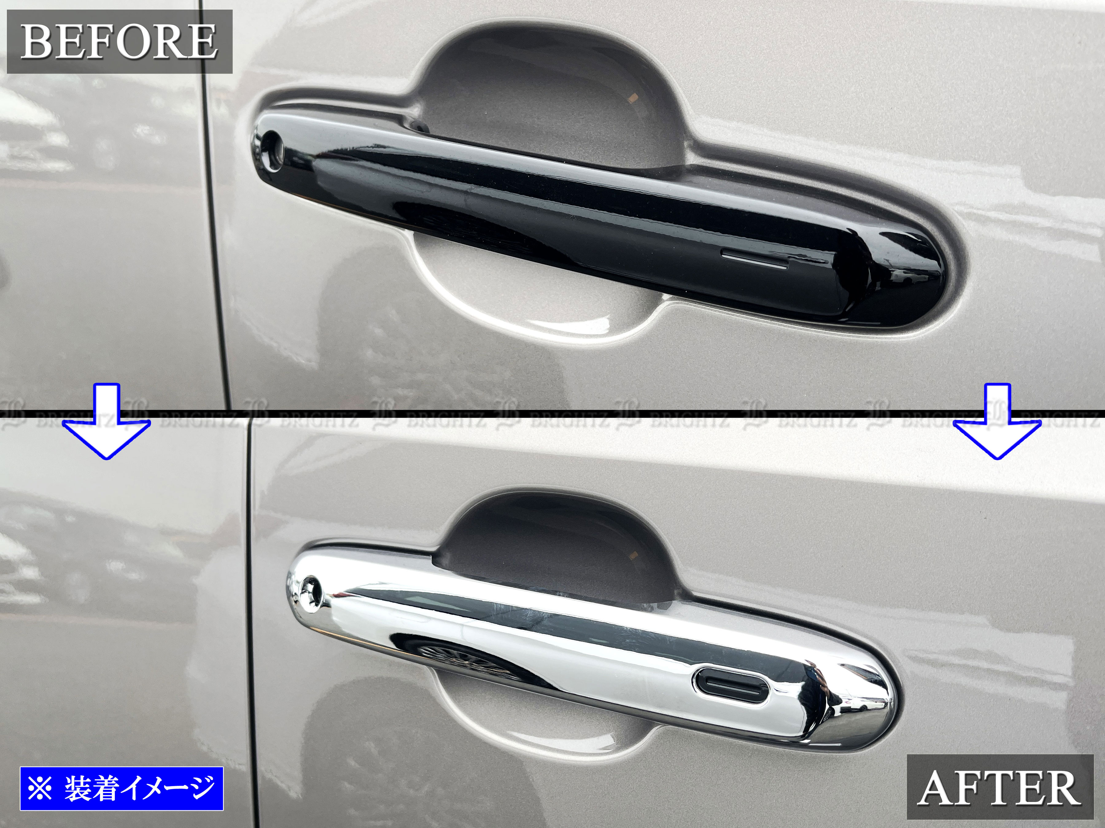 ランクル250 TRJ250W GDJ250W メッキ ドア ハンドル カバー