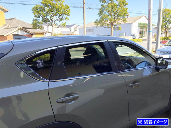 CX-5 KFEP KF2P 超鏡面 ステンレス メッキ アッパー ウィンドウ モール