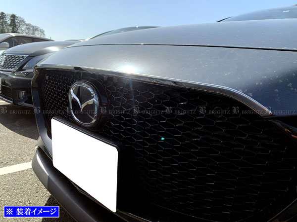 MAZDA3セダン BP5P 超鏡面 ステンレス メッキ ボンネット リップ