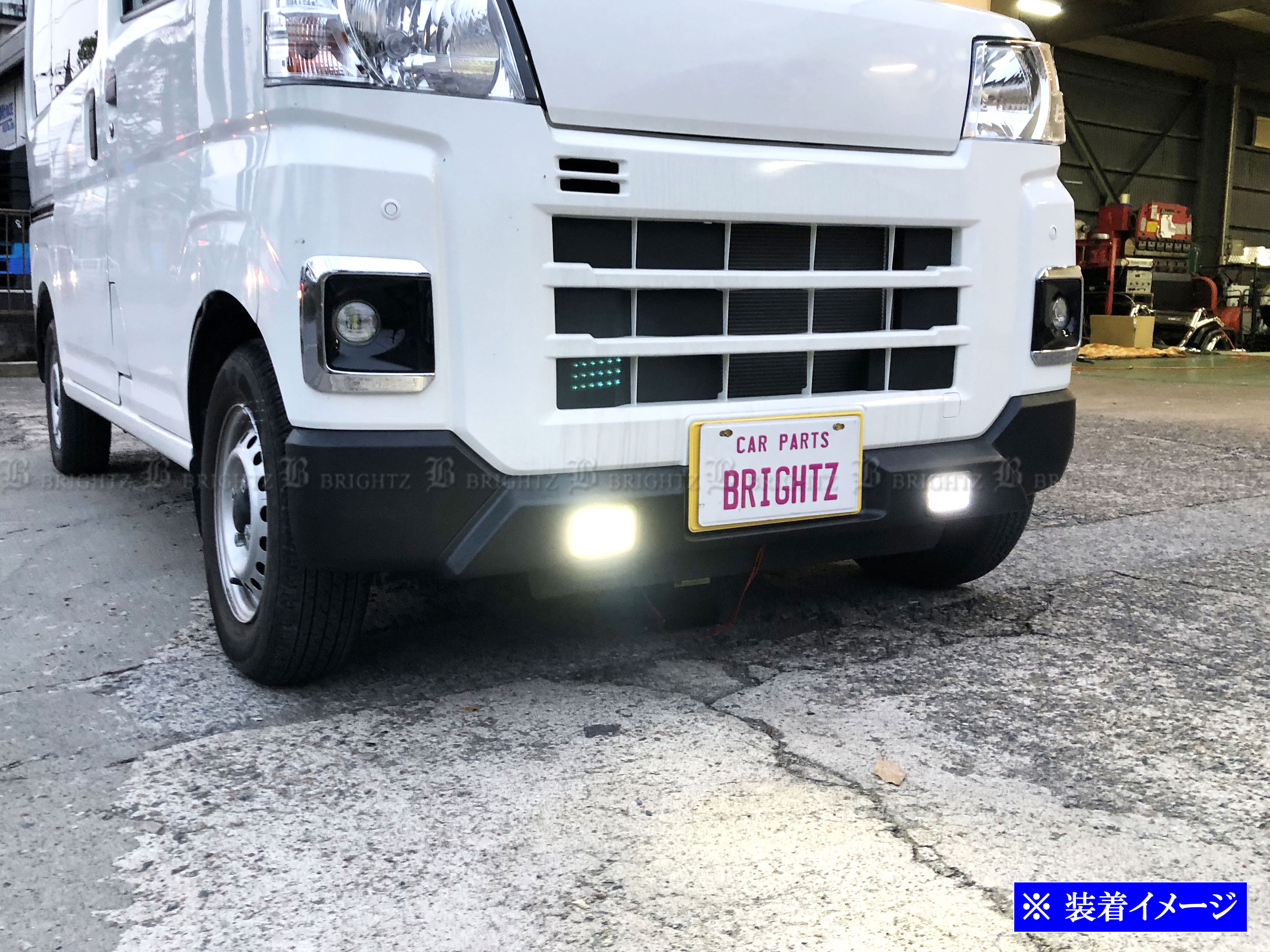 ハイゼットデッキバン S700W S710W LED付き フロント スキッド ガード