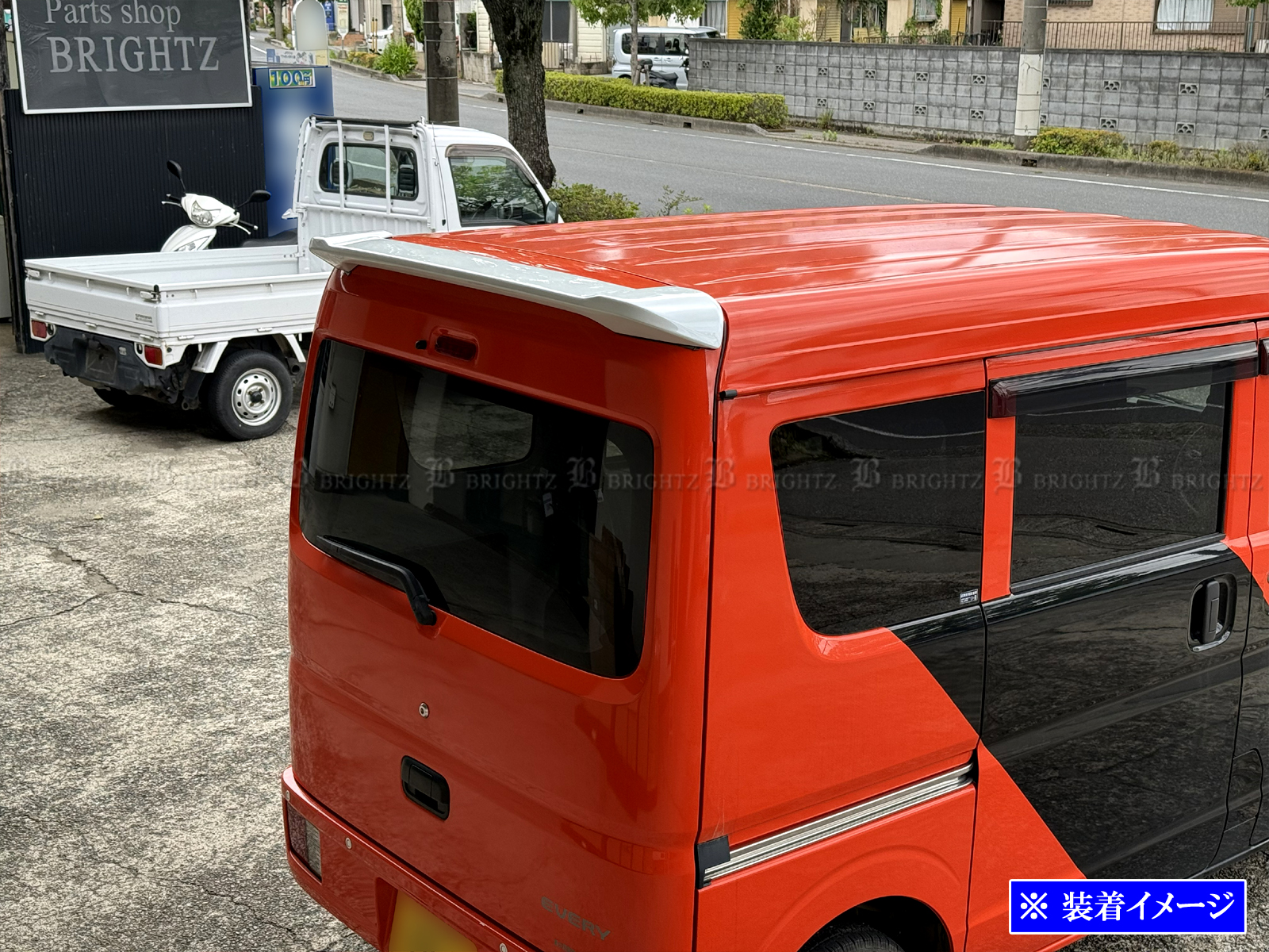 スクラムバン DG17V リアスポイラー ホワイト トップ ボディ 白 REAR