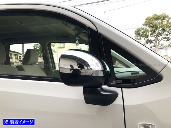 ムーヴLA150SLA160S　ステラLA150FLA160F 鏡面メッキピラー ステラカスタム LA150F LA160F 後期 メッキ サイド ドア ミラー カバー