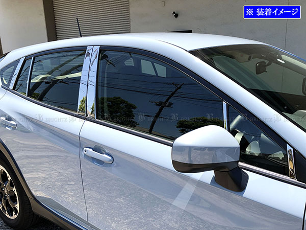 インプレッサスポーツ GTE 超鏡面 ステンレス メッキ ピラー パネル