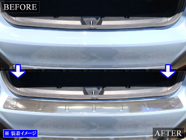 XV GTE ステンレス インナー リア バンパー フット ステップ ガード