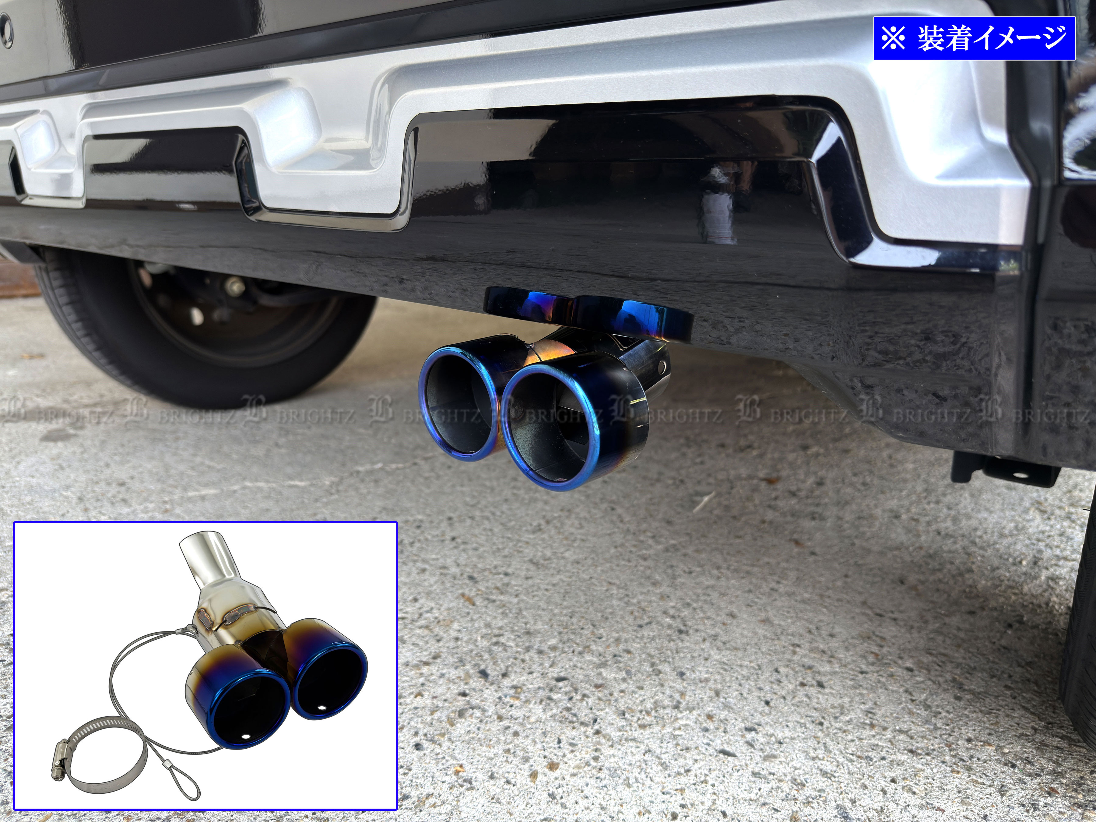 ルークス B47A B48A 40 ステンレス 2本出し マフラー カッター 外装 