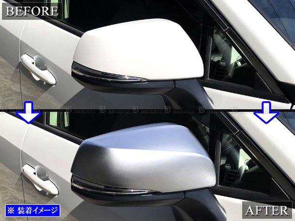 RAV4 50 AXAH52 AXAH54 ドア ミラー カバー サテンシルバー ベゼル 