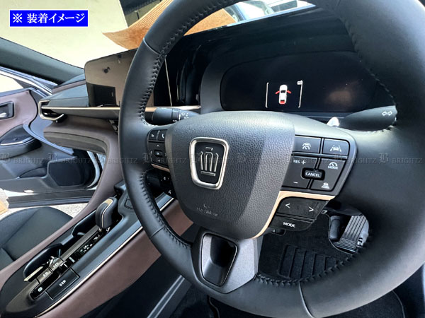 クラウンスポーツ AZSH36W AZSH37W ステンレス ステアリング ホーン エンブレム インナー インテリア 内装 サテンシルバー STE−COV−005 関連画像3