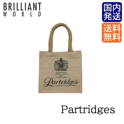 Partridges パートリッジ ジュートバッグ エンブレム柄 エコ