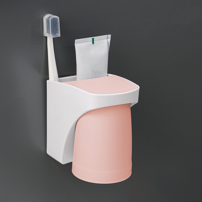 歯ブラシスタンド 壁掛け 清潔 歯ブラシ立て カップホルダー お風呂 洗面所 歯ブラシホルダー 歯ブラシスタンド 吊り下げ式 マグネット 内蔵