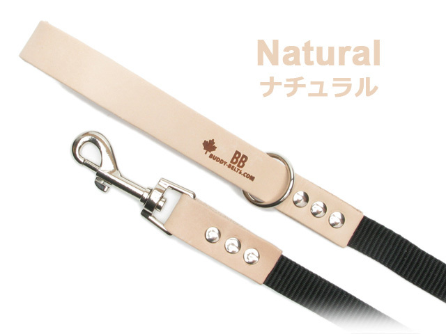 レザーアクセント・ナイロンリード Lサイズ プレミアム BUDDY BELTS（バディーベルト）正規直輸入販売店brindle :bb-lea-004: brindle - 通販 - Yahoo!ショッピング