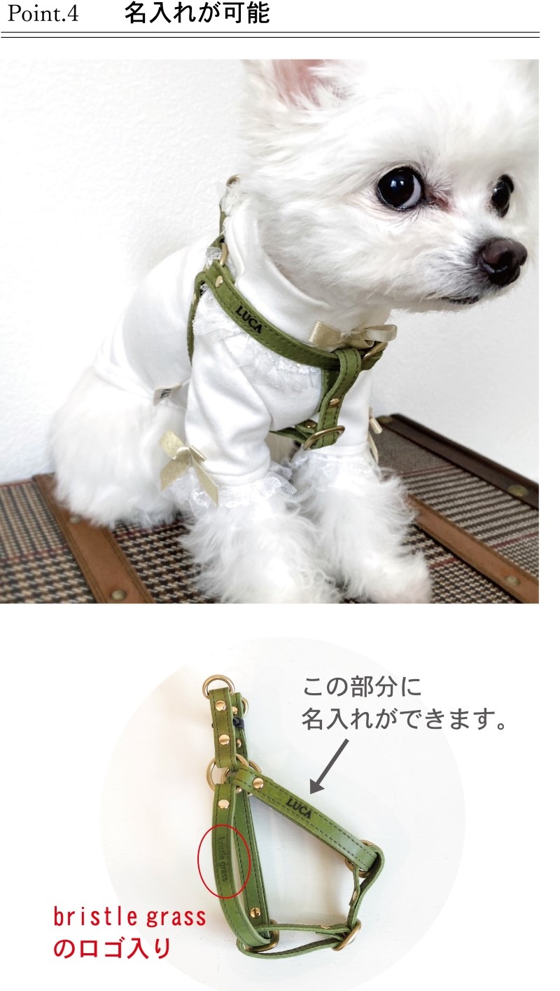ペット用ハーネス（S〜SS）栃木レザー モストロレザー ヌメ 日本