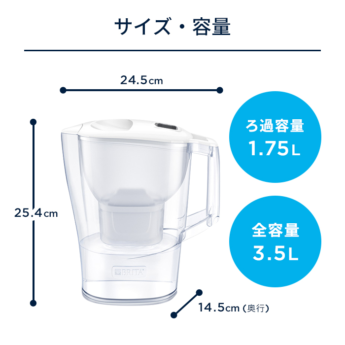BRITA（ブリタ） 浄水器 公式 ポット型浄水器 アルーナXL カートリッジ