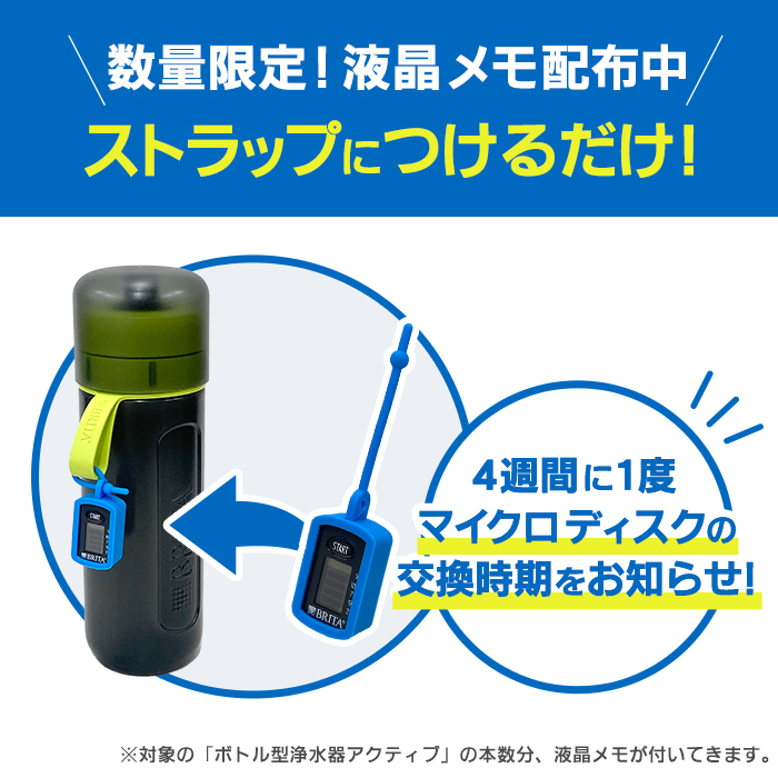 数量限定 公式 浄水器のブリタ Colemanコラボ ボトル型浄水器アクティブ マイクロディスク3個付 ボトルカバー付 全容量0.6L｜brita｜08