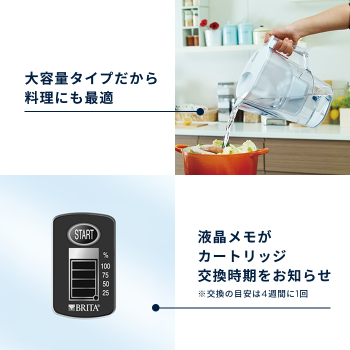 BRITA（ブリタ） 浄水器 公式 ポット型浄水器 アルーナXL カートリッジ