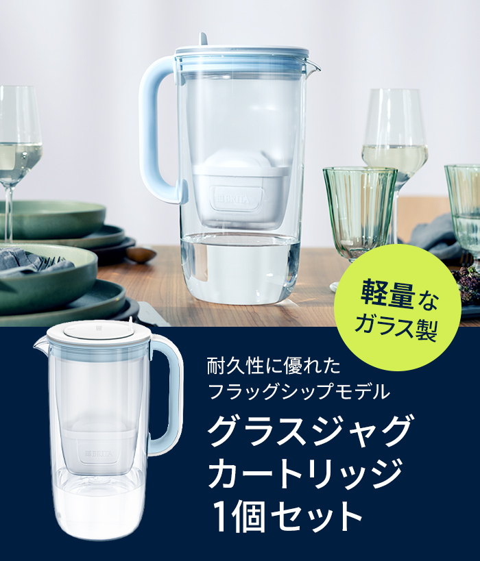 [新品、未開封]BRITA ポット型浄水器 1L フィルター8個付き BRITA（ブリタ） 浄水器 公式 ポット型浄水器 グラスジャグ ライト