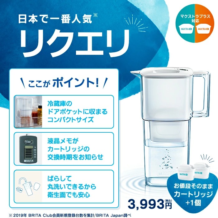 2022正規激安】 ブリタ 浄水ポット ファン ライム ろ過水容量1.0L 全容量1.5L マクストラプラス カートリッジ 2個付 ドイツ製 ブリタ ジャパン正規