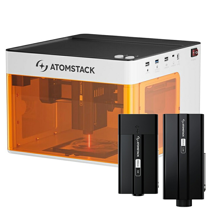 【新品未開封】ATOMSTACK P1 5W+1.2Wデュアルレーザー彫刻機 ATOMSTACK P1 5W レーザー彫刻機 カッター機能付き モノコック一