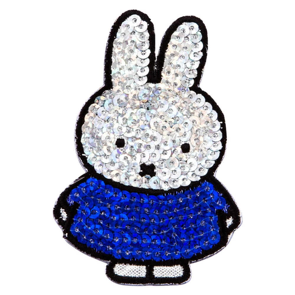 刺繍 デコシール miffy ミッフィー スパンコール キャラ マーク プレゼント デコレーションシール スマホ 携帯 アイロン不可｜broderie01｜02