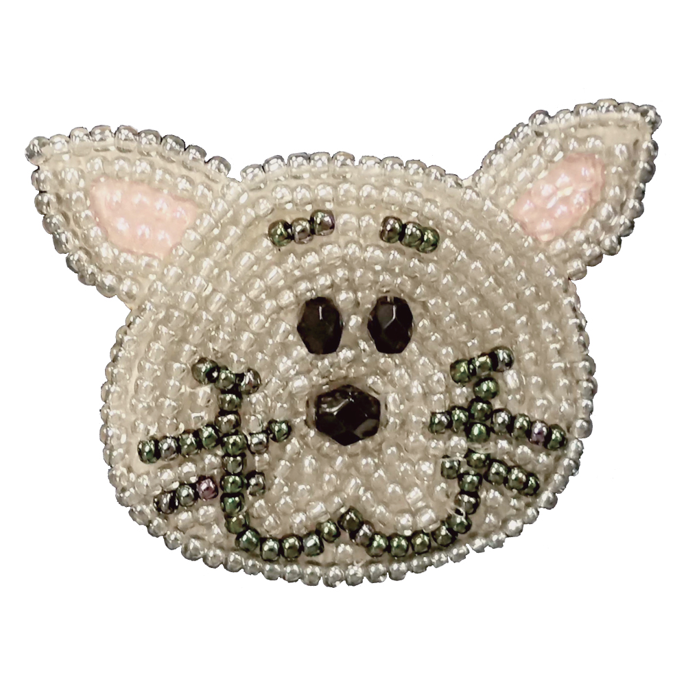 SNOOPY（スヌーピー） ビーズ ブローチ PEANUTS ハンドメイド