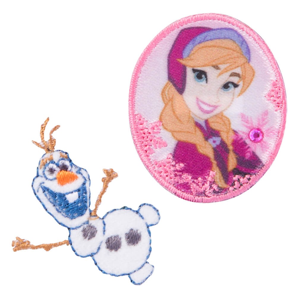 ワッペン アナと雪の女王 ラインストーン 小 ディズニー アイロン シール かわいい 刺繍 キャラク...