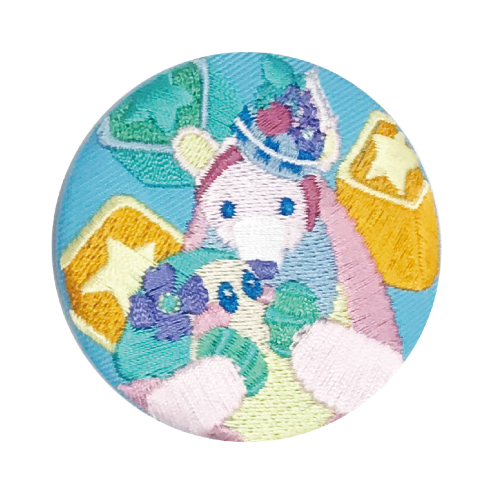 刺繍缶バッジ Kirby × Kayo Horaguchi 星のカービィ 缶バッジ