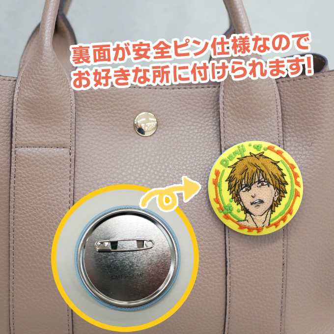 チェンソーマン 刺繍缶バッジ プレゼント キャラクター バッジ 刺繍 丸