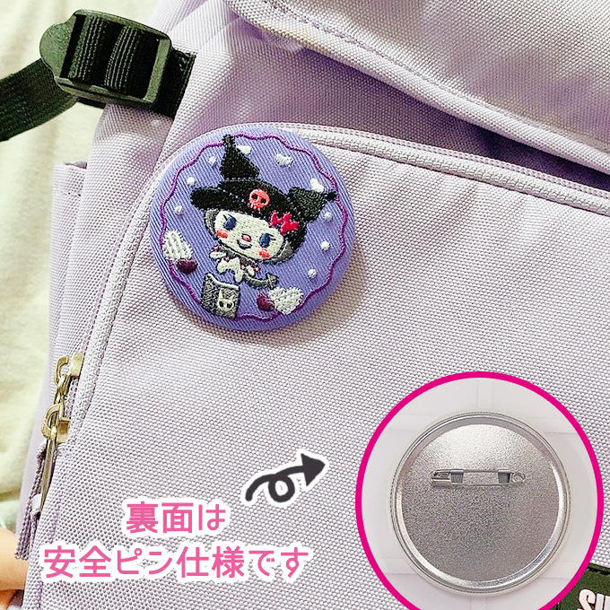 【新品】サンリオキャラクターズ　マスコット　ポーチ　刺繍缶バッジ　ボールペン サンリオキャラクターズ」から刺繍缶バッジ付きビスケットの第2