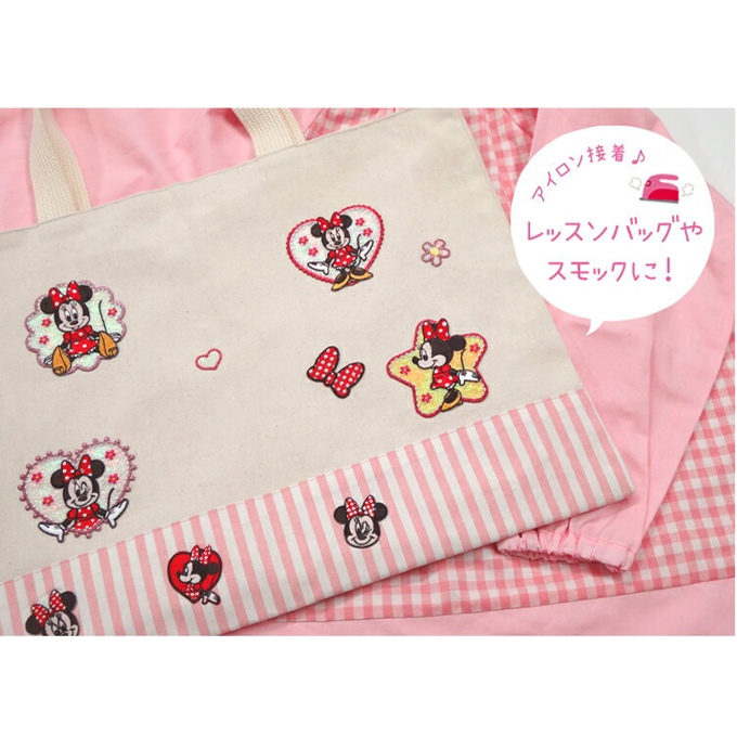新品未使用　ディズニー　ランタンポシェット　ミニー　刺繍ワッペン　リボン 楽天市場】ワッペン アイロン ディズニー ミニーマウス フェイス