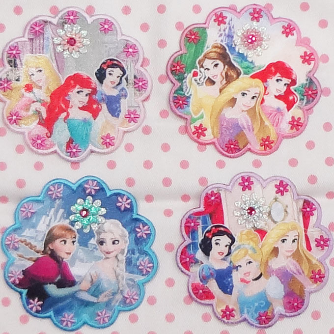 Disney（ディズニー） ワッペン ディズニープリンセス フラワー 大