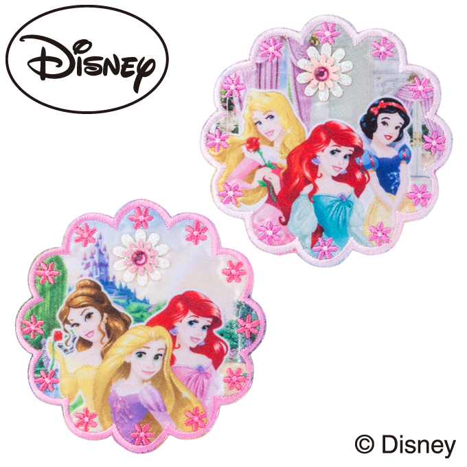 Disney ワッペン ディズニープリンセス フラワー 大 ディズニー
