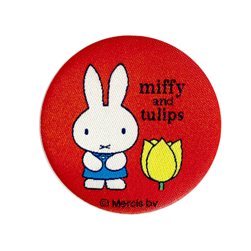 缶バッジ ミッフィー miffy and tulips 織物缶バッジ プレゼント アクセサリー キャラクター グッズ