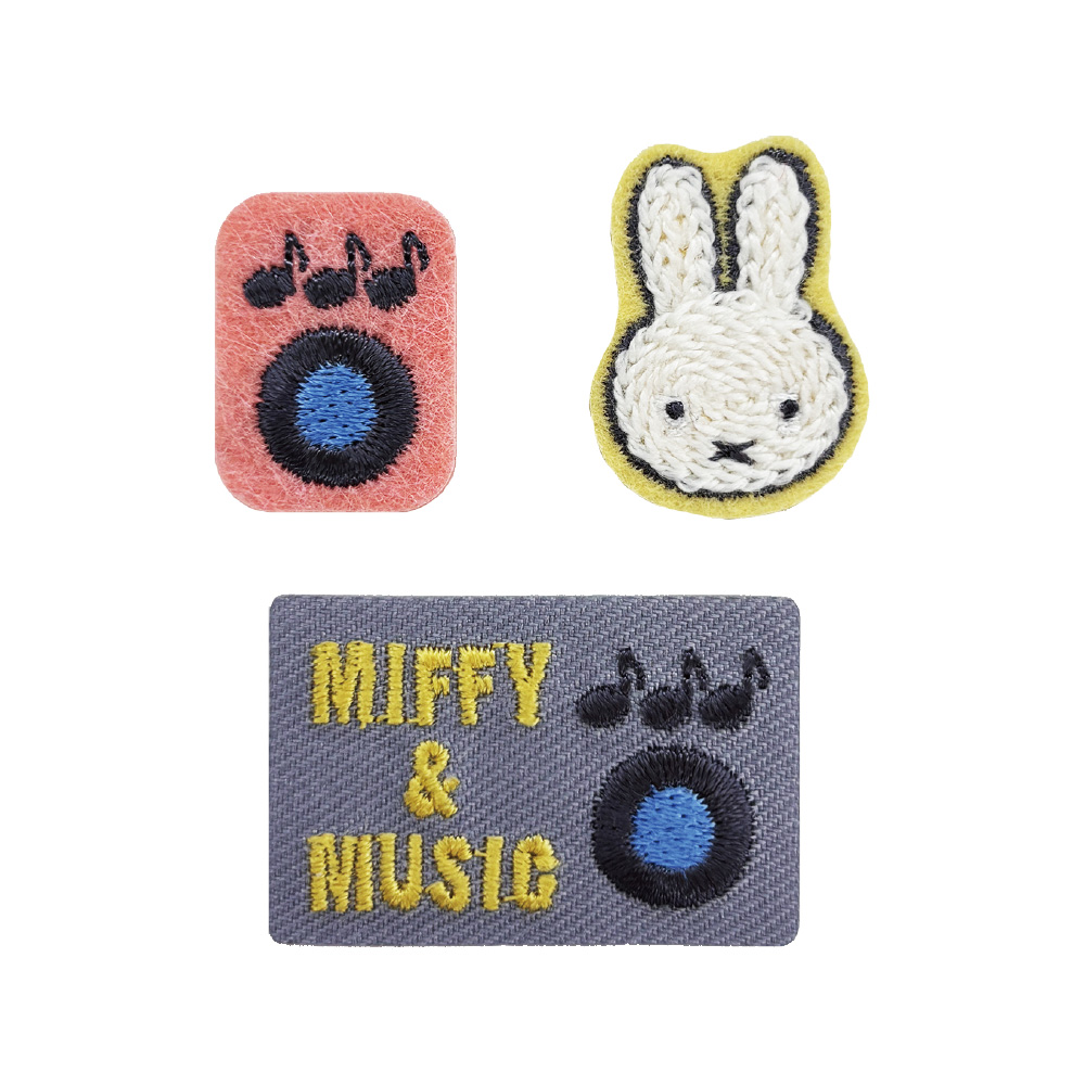 Miffy（ミッフィー） & MUSIC ワッペン DickBruna アイロン シール