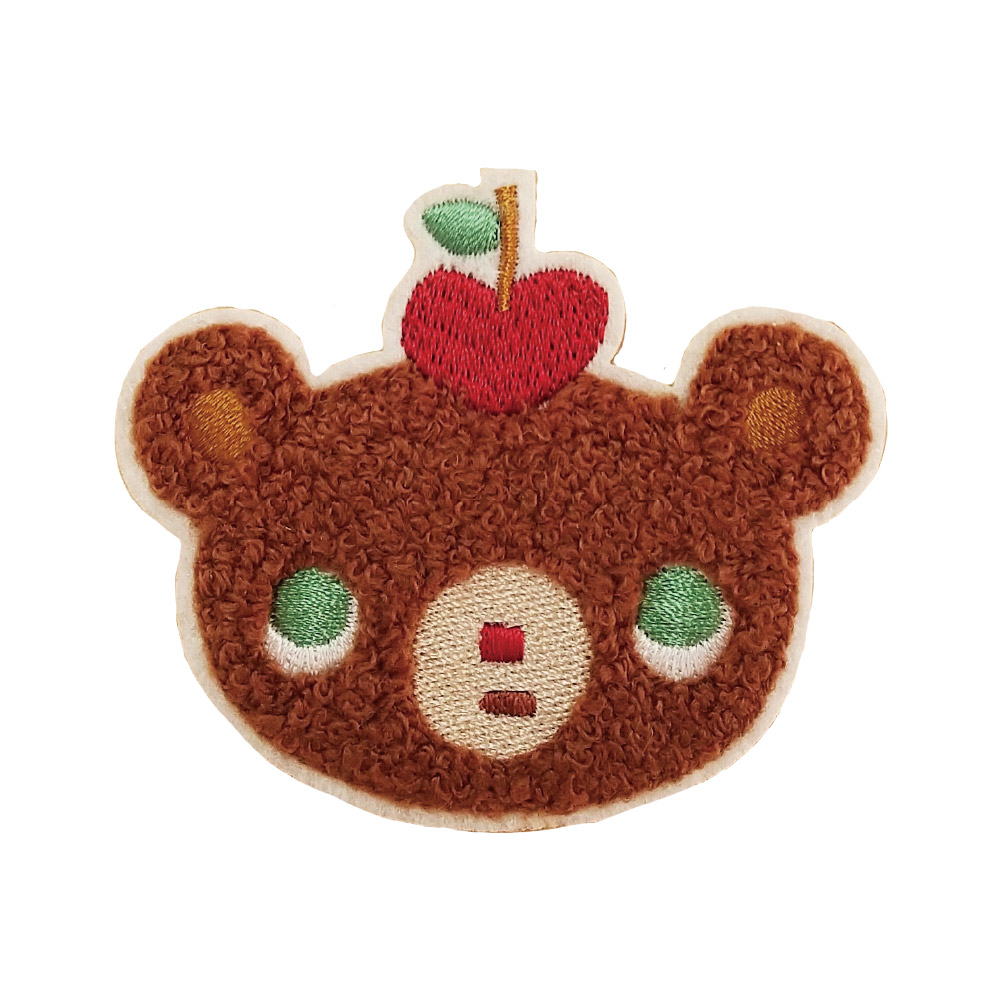 かずくま ワッペン 大 アイロン シール かわいい 刺繍 グッズ