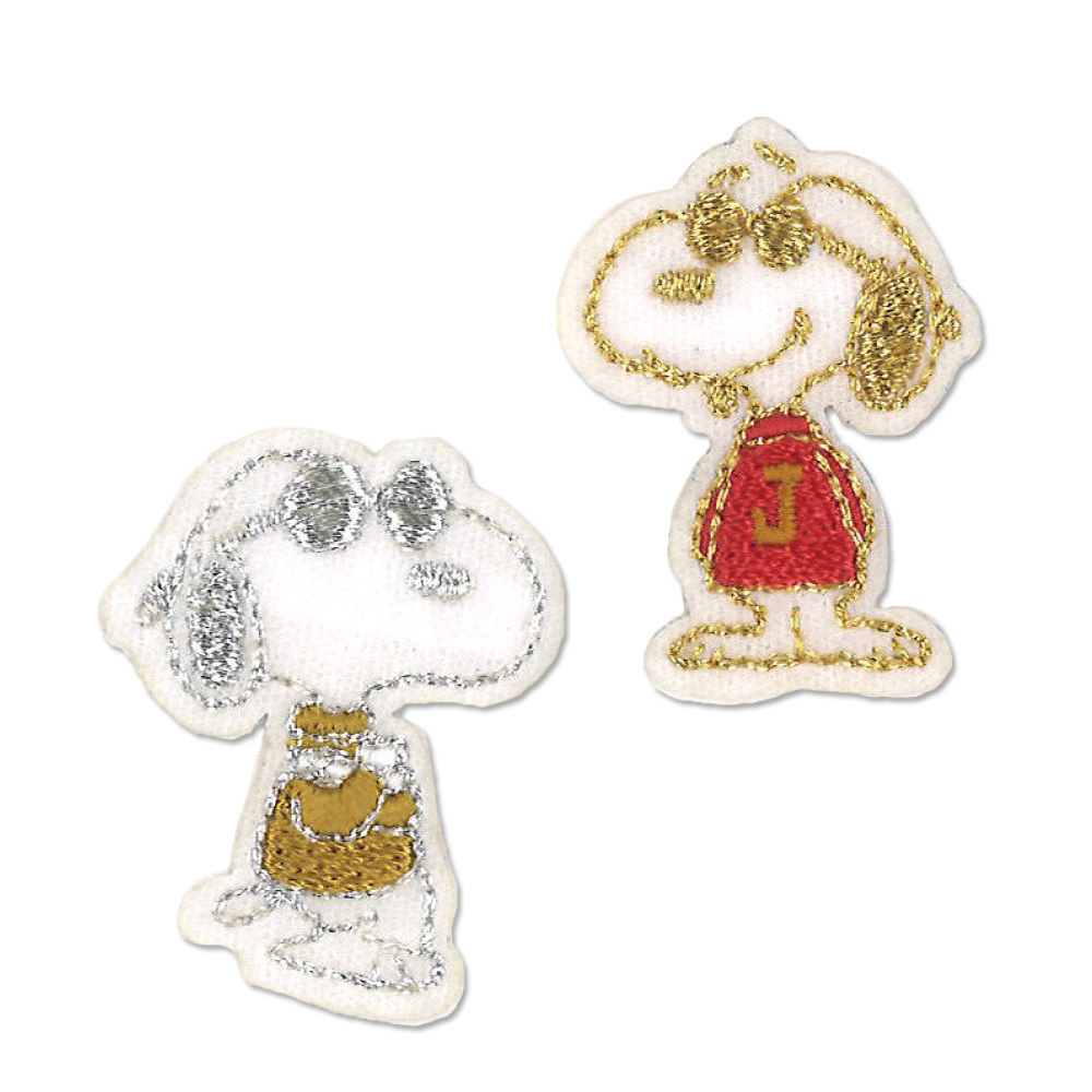 ワッペン SNOOPY スヌーピー JOECOOL 50TH アイロン シール かわいい 刺繍 キャラクター グッズ プレゼント 服｜broderie01｜05