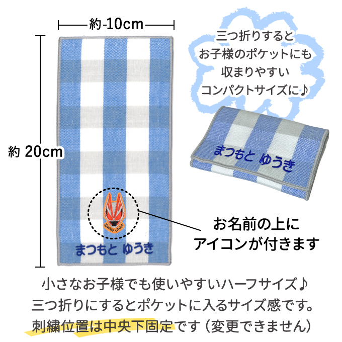 ブロドリー 名入れ 刺繍 ポケットタオル 仮面ライダーギーツ 3枚 名前