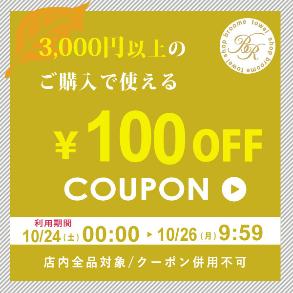 【秋の感謝祭クーポン】3,000円以上お買い上げで使える100円OFFクーポン