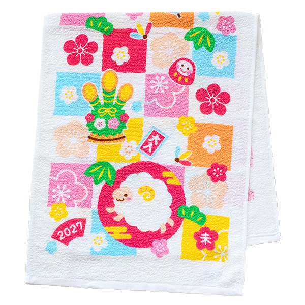 ふなっしー　ドデカ！バスタオル　新品　未使用　未開封　フェイスタオル　タオル お年賀タオル 干支タオル 粗品タオル 中国製 フェイスタオル 200匁 (30