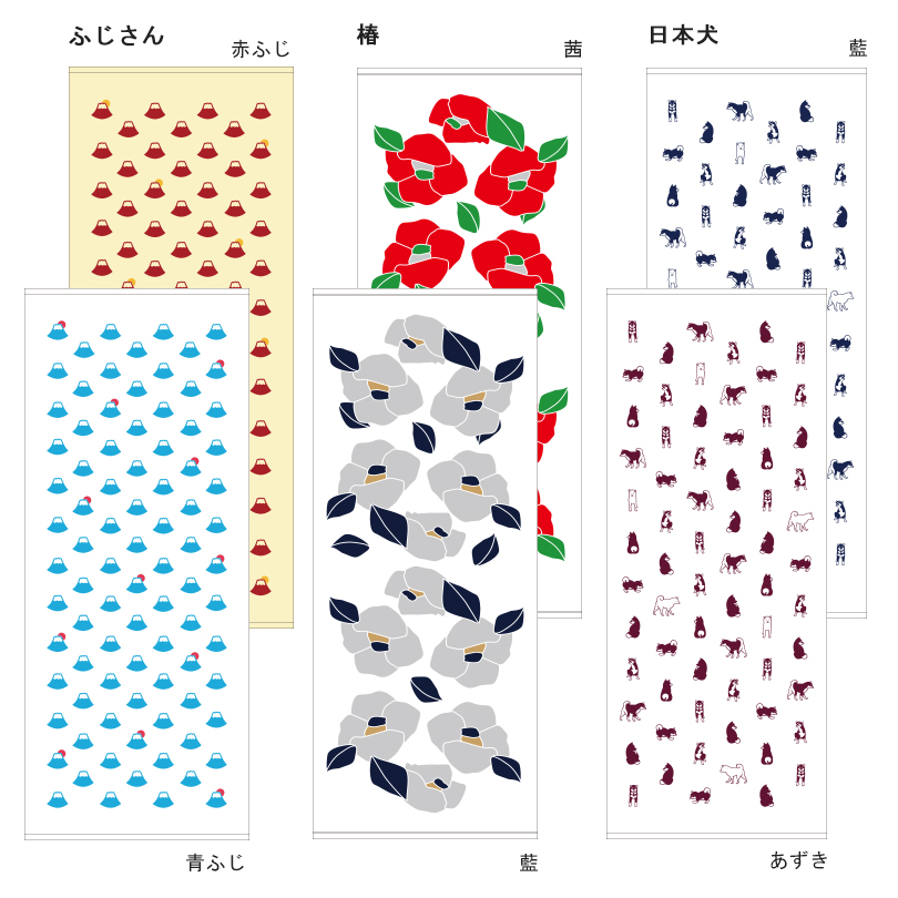 ガーゼタオル 和風柄