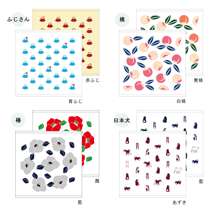 ガーゼタオル 和風柄