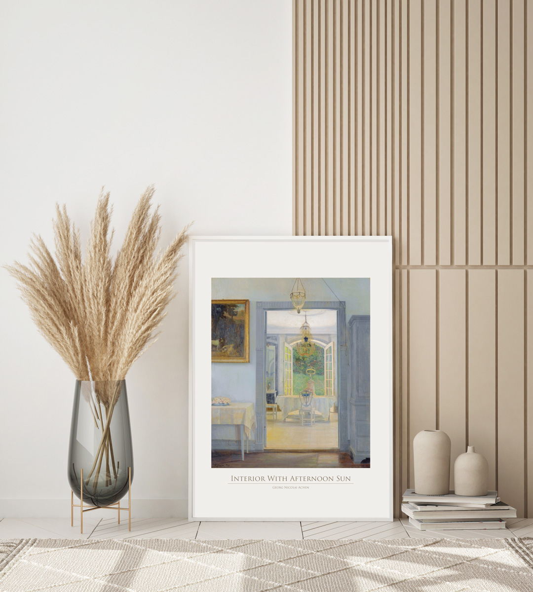 ゲオルク・アーヘン 午後の光 アートポスター インテリア 特大 A2 風景