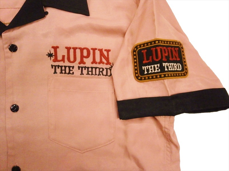ルパン三世 LUPIN THE THIRD レーヨン ボーリングシャツ LPN-2110 刺繍