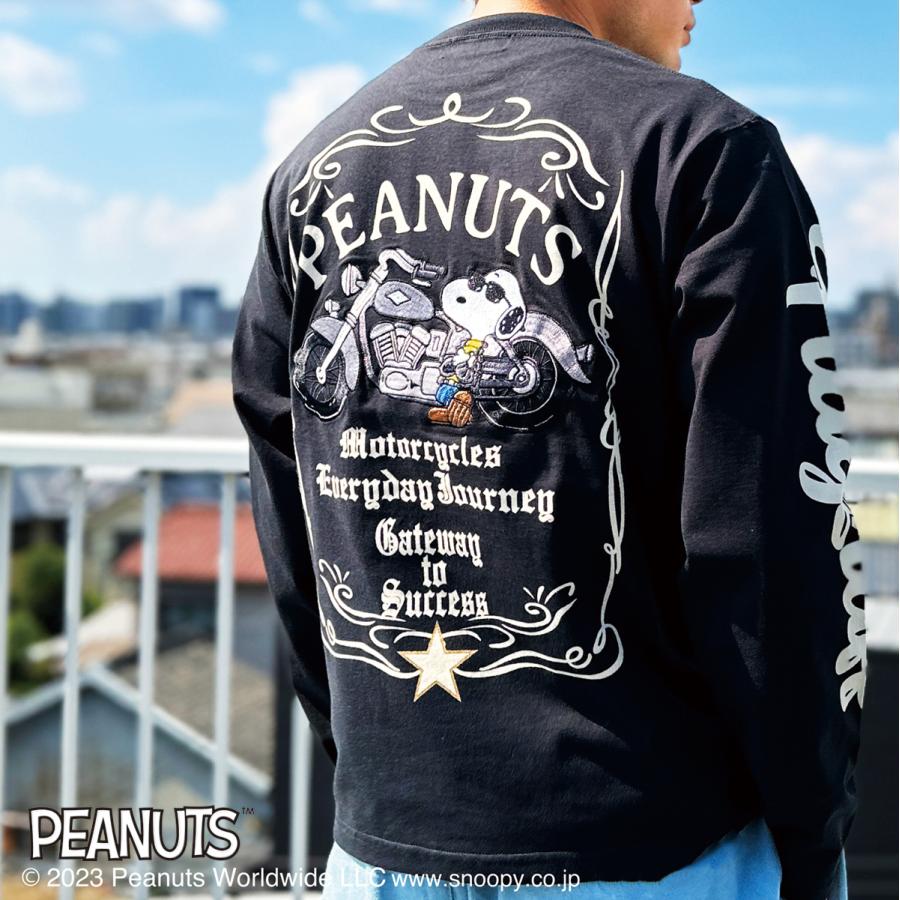 FLAGSTAFF フラッグスタッフ×スヌーピー PEANUTS コラボ 長袖Ｔシャツ