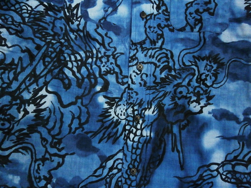 衣櫻 ころもざくら 長袖 シャツ SA-1750 ムラ染め 墨絵調 