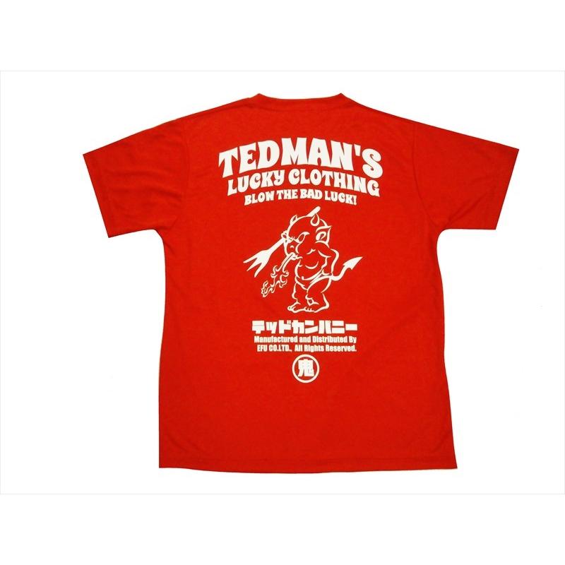 テッドマン TEDMAN/エフ商会 半袖Tシャツ TDRYT-1100 "ドライTシャツ/TEDMAN LUCKY CLOTHING"プリント アメカジTシャツ 全6色｜bros-clothing｜04
