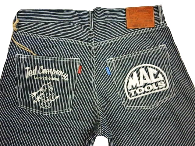 ほぼ未使用　TEDMAN×MAC TOOLS ヒッコリー　ハーフパンツ　W34 ほぼ未使用 TEDMAN×MAC TOOLS ヒッコリー ハーフパンツ W34