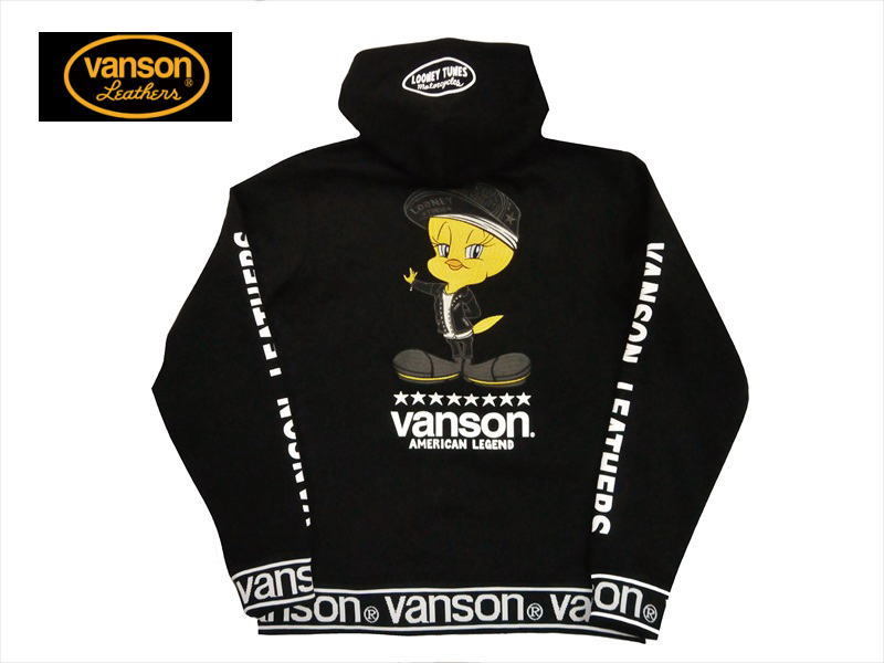 Vanson バンソン×LOONEY TUNES コラボ パーカー LTV-2103 刺繍