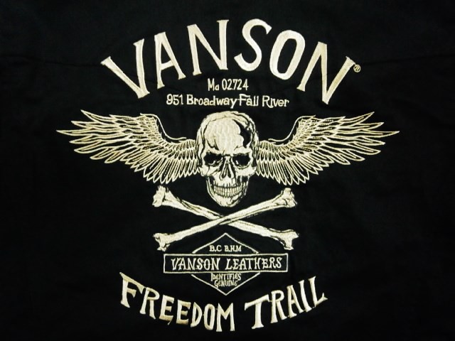 VANSON（バンソン） つなぎ NVAO-401 「フライングクロスボーンスカル