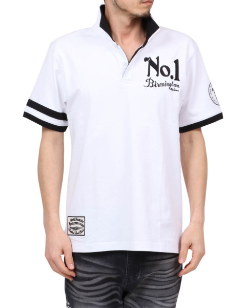ノートン Norton・ポロシャツ 232N1231 刺繍&プリント NO.1 袖 ライン 
